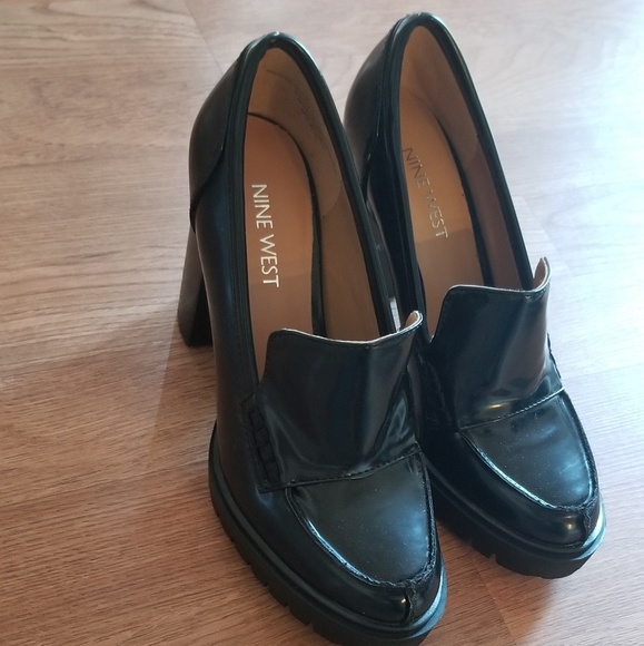 Nine West Oxford Block Platform Heels 5.5 - Picture 5 of 8